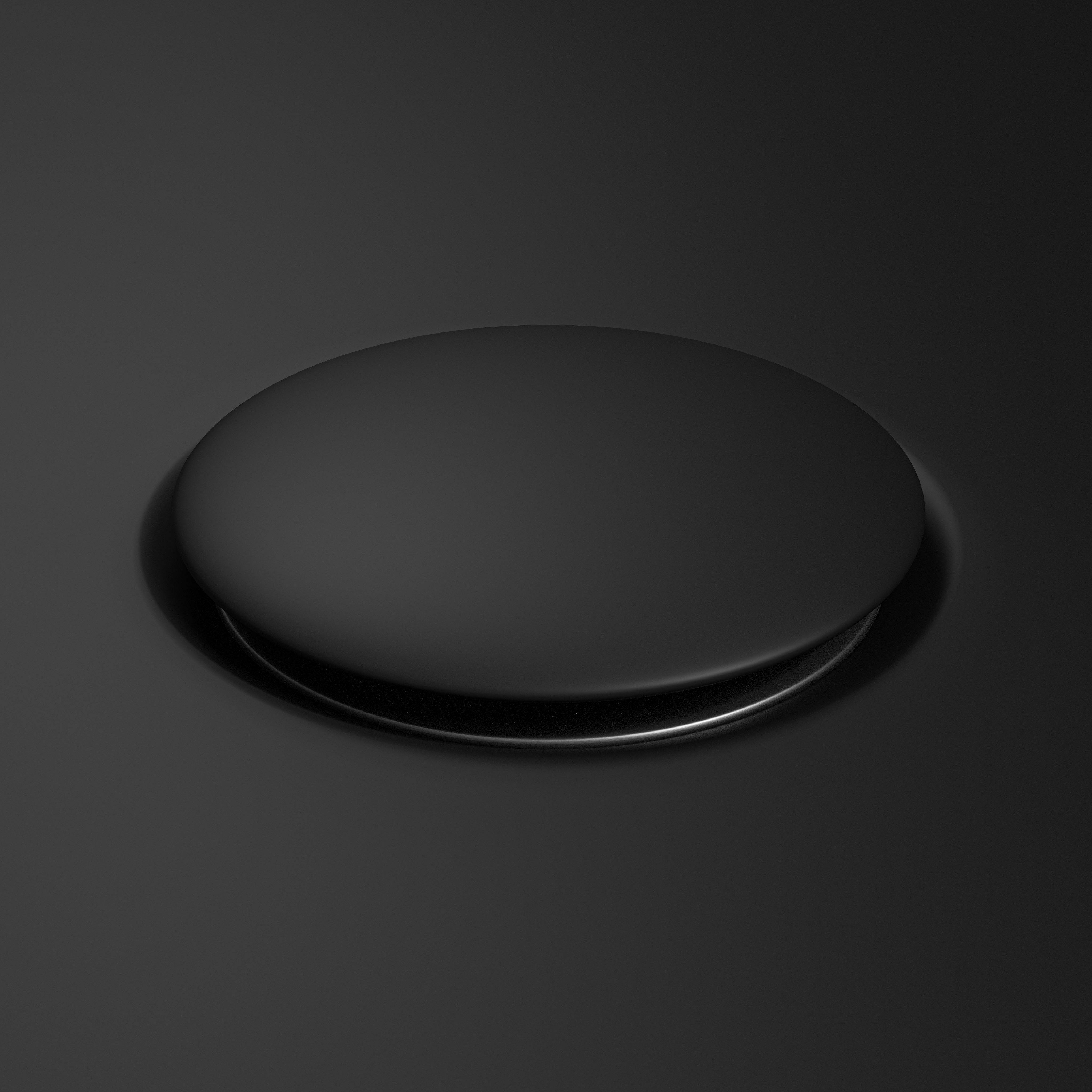 Matte Black Bath Waste Cover