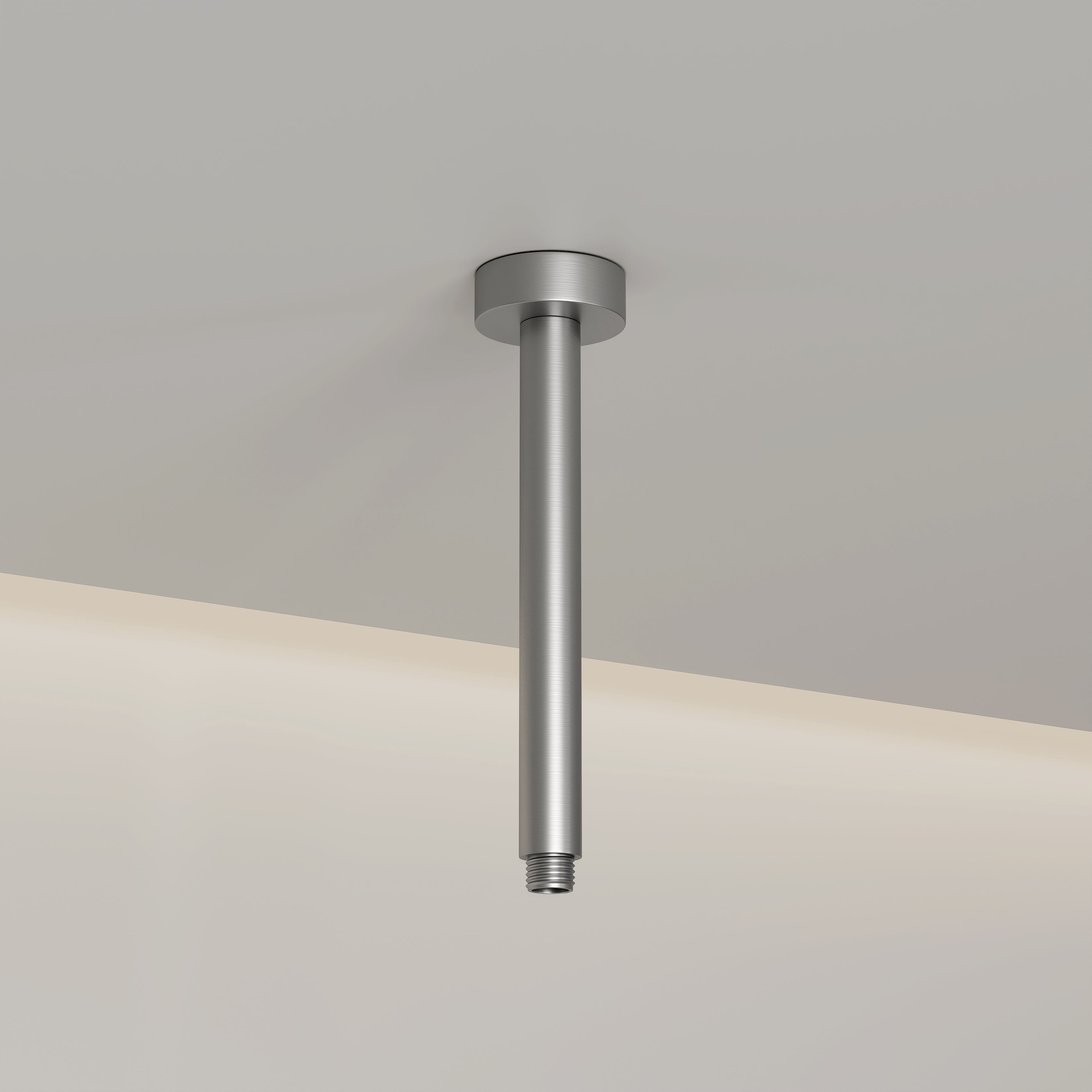 Nuvo Ceiling Mount Shower Arm - Brushed Stainless