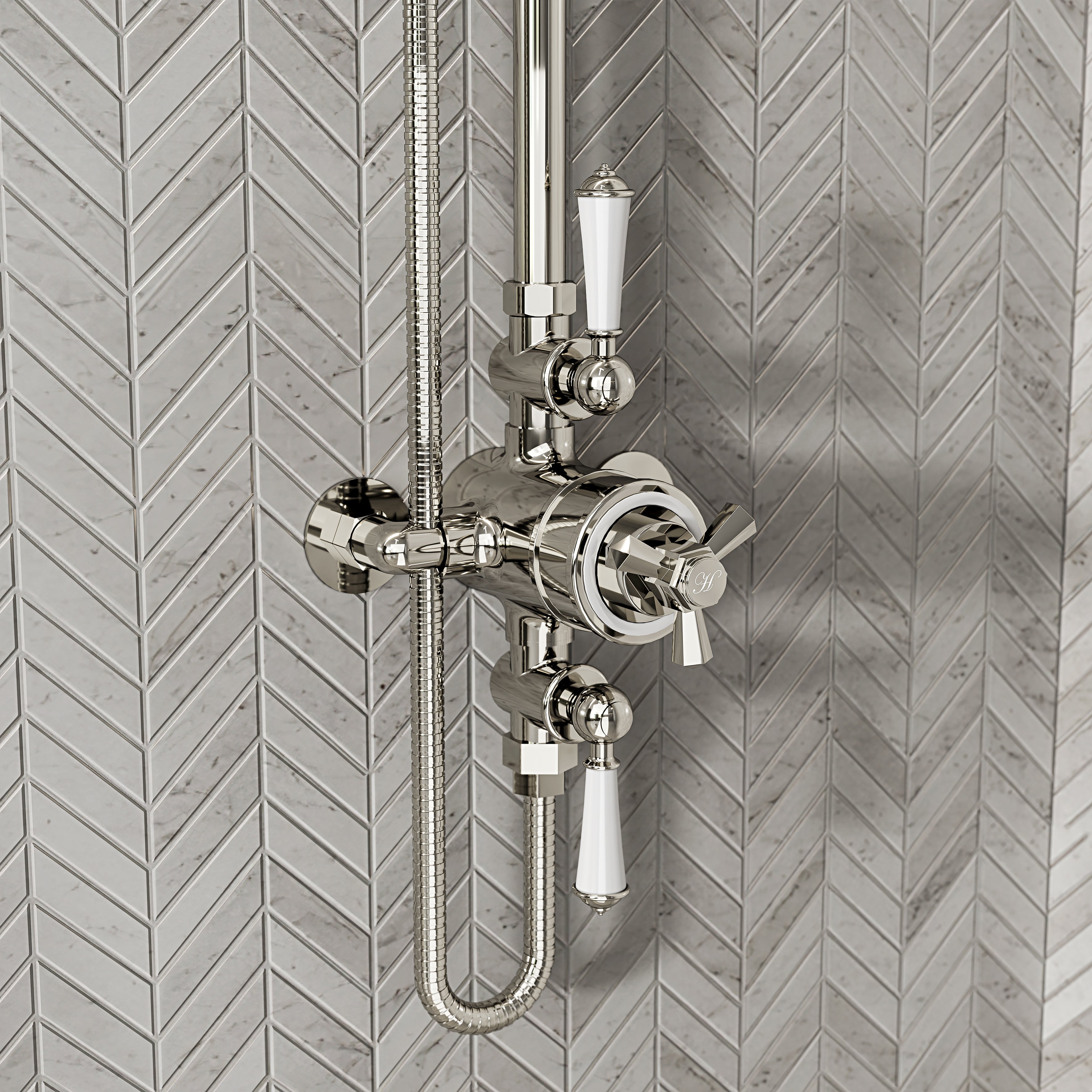 Arlington Polished Nickel 2-way Thermostatic Shower