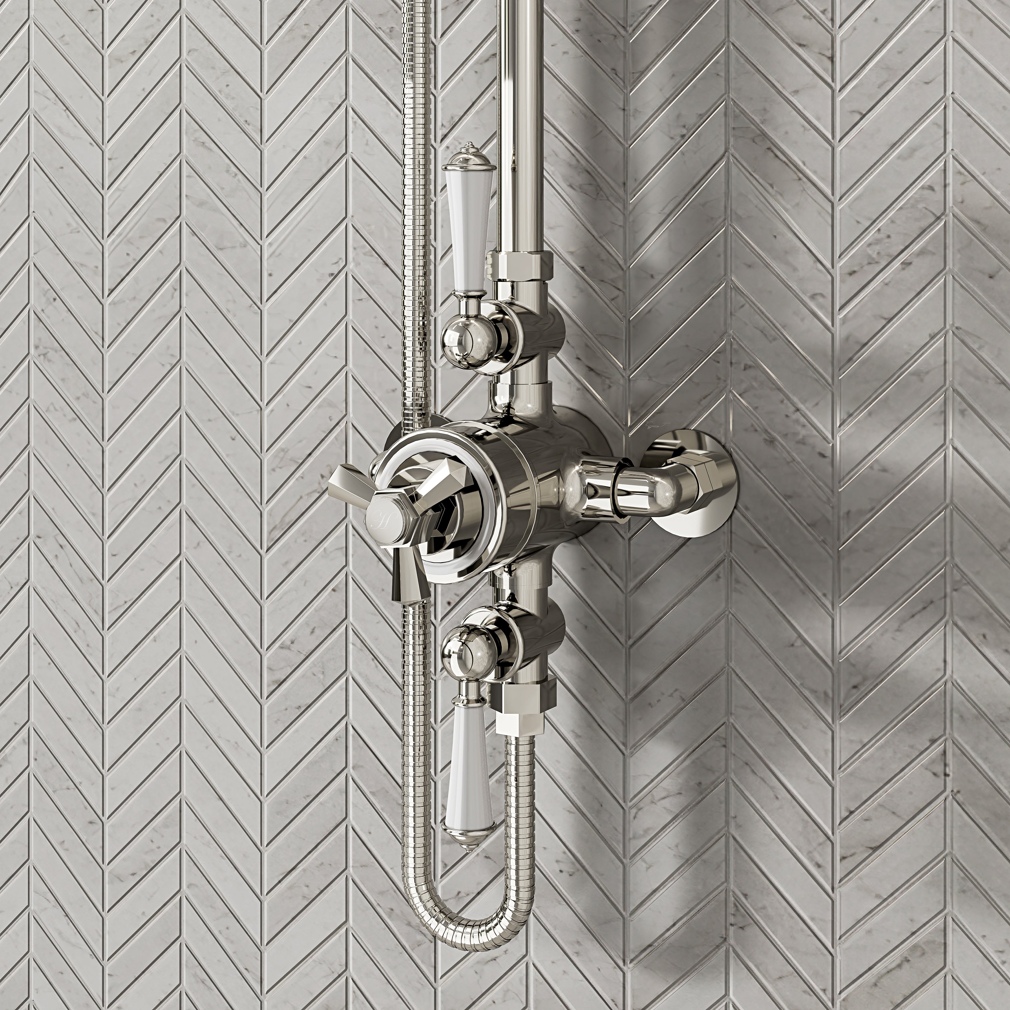 Arlington Polished Nickel 2-way Thermostatic Shower