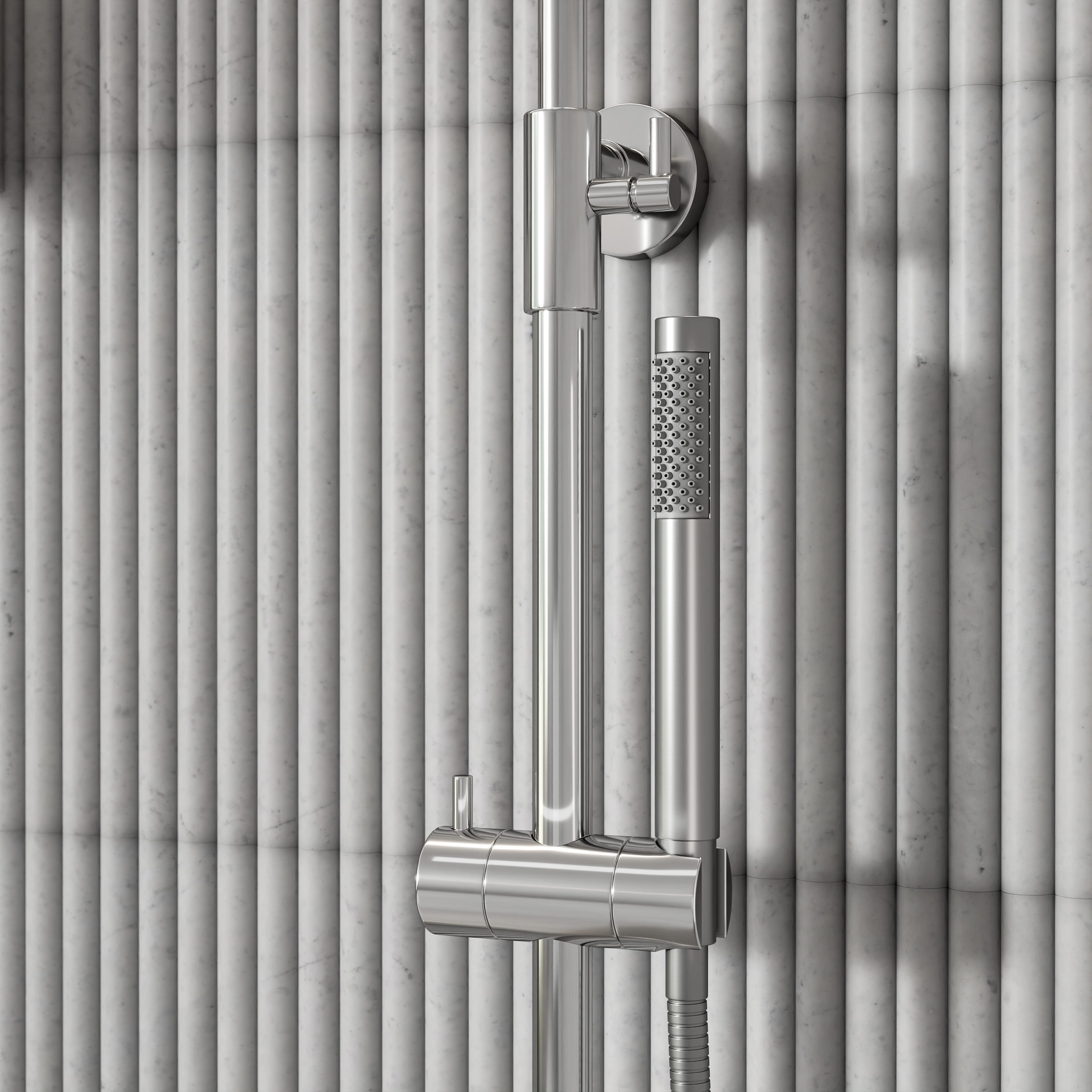 Moreno Chrome Exposed Thermostatic 3-Way Shower