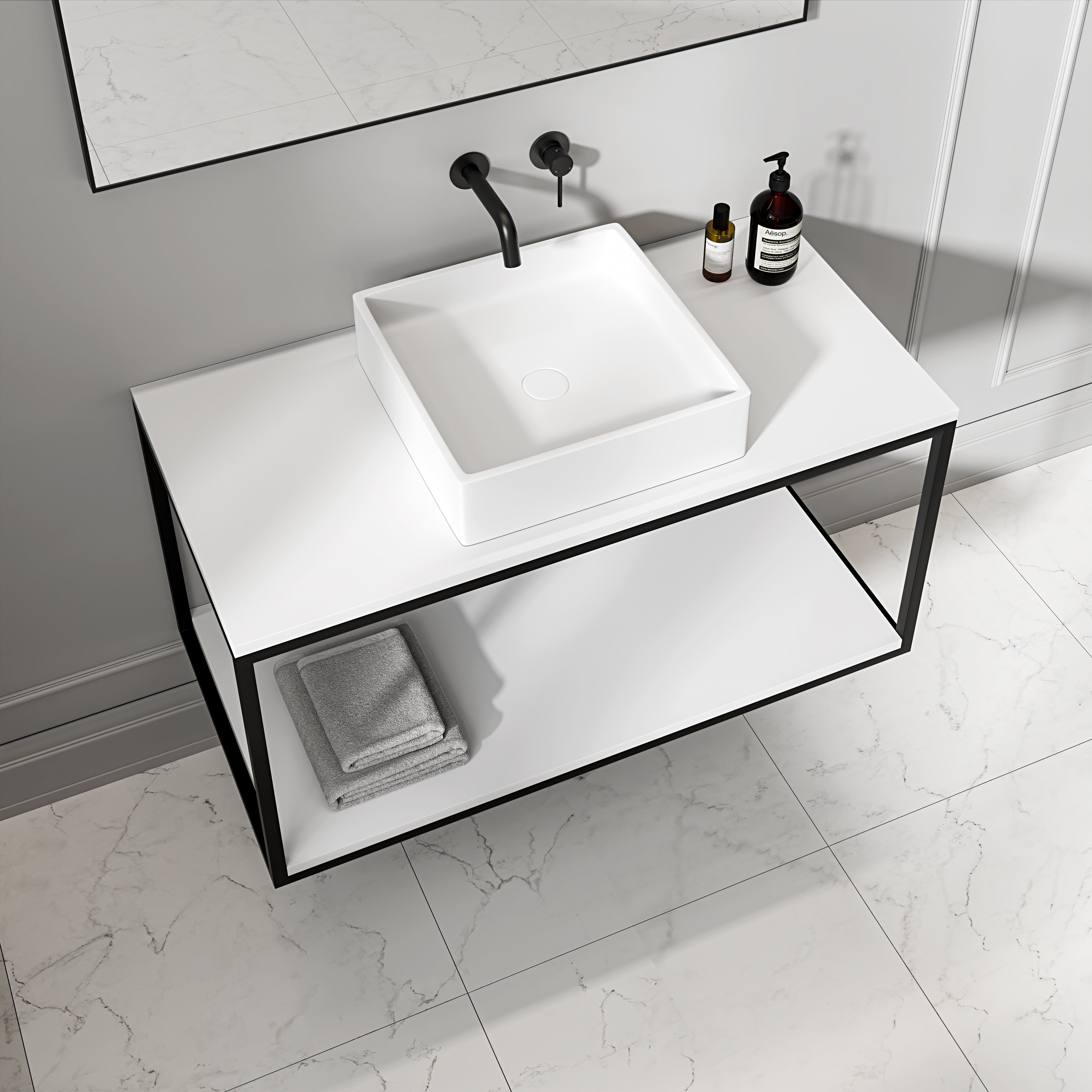 Marriott Matte White Vanity Unit 1000mm