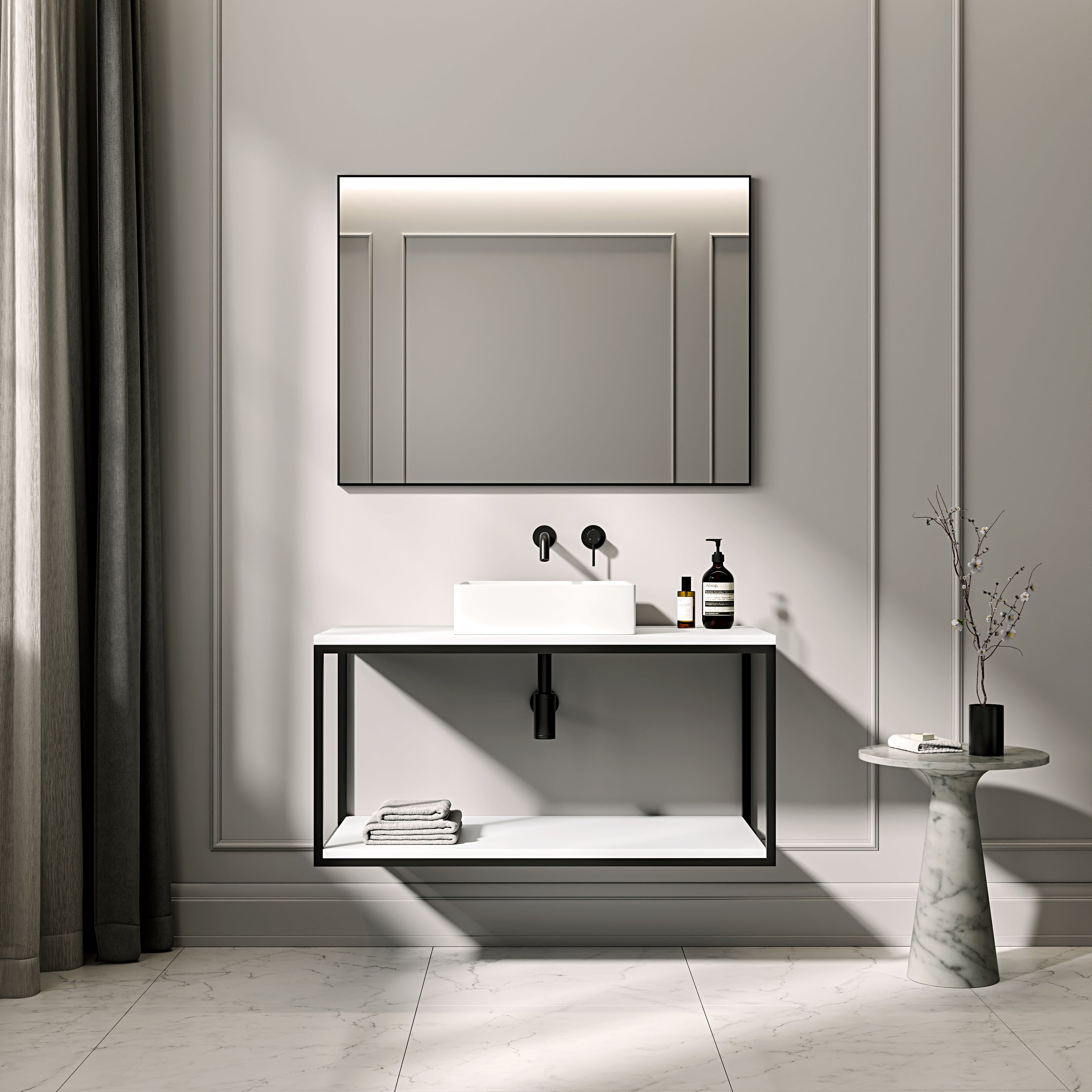 Marriott Matte White Vanity Unit 1000mm