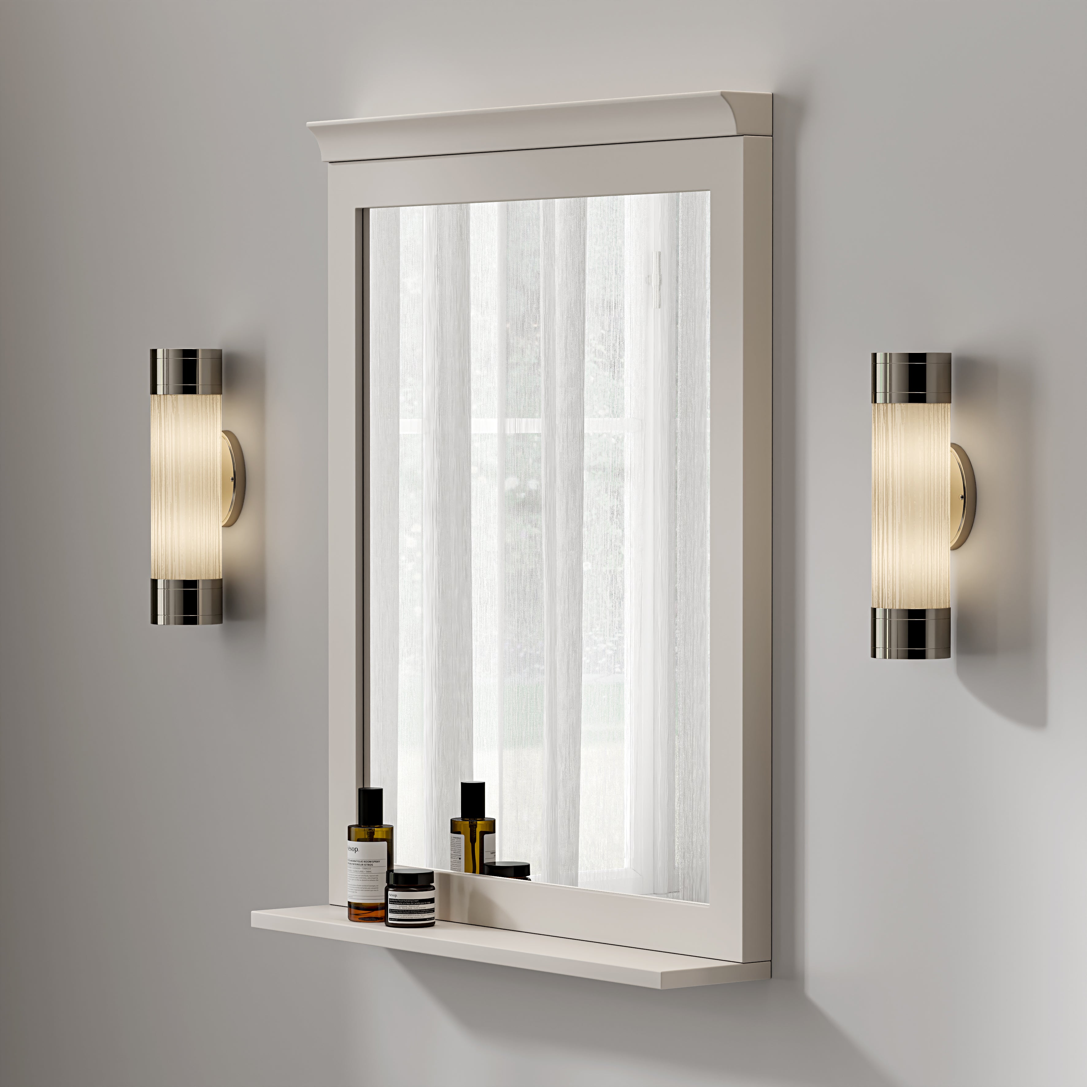 Belgravia Matte Cream Mirror 600mm