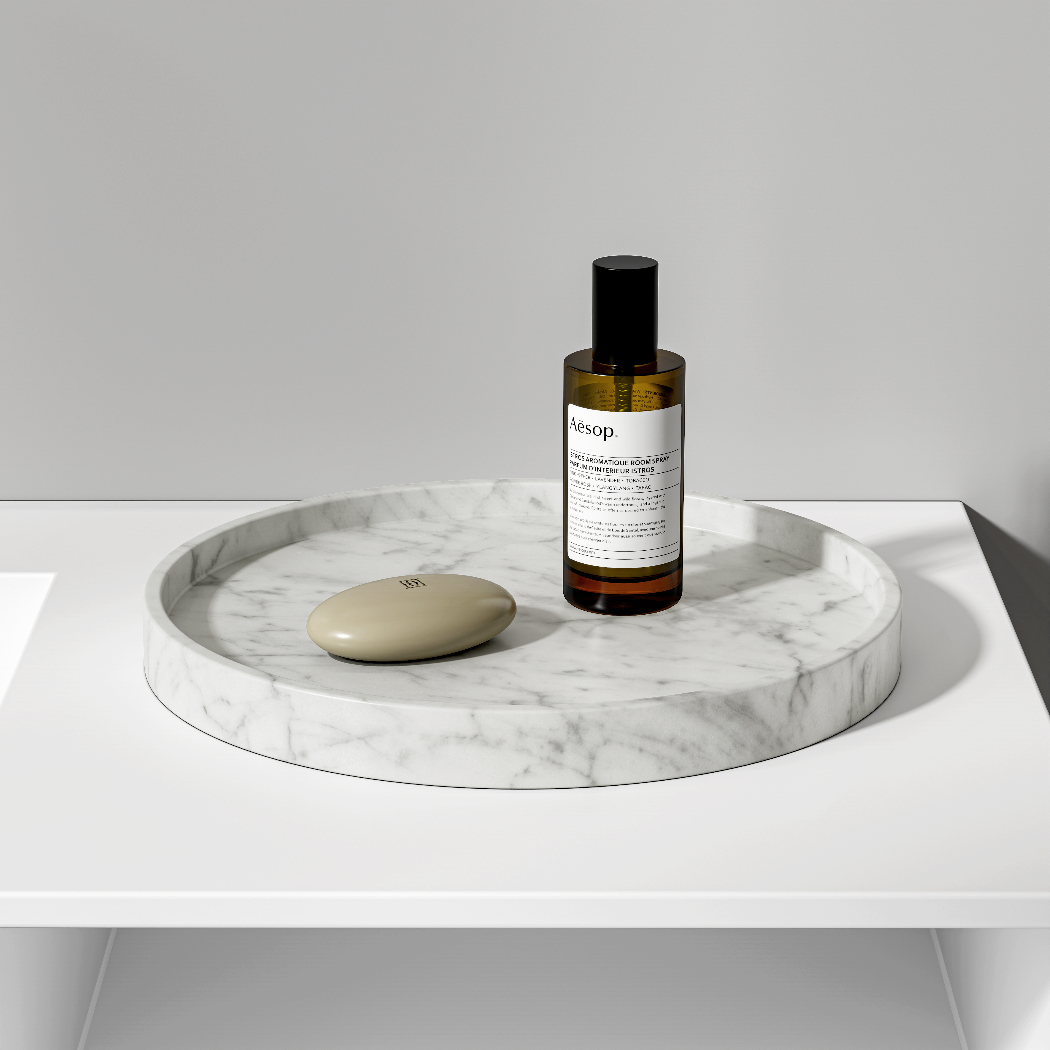 Aurelia Carrara Marble Round Tray