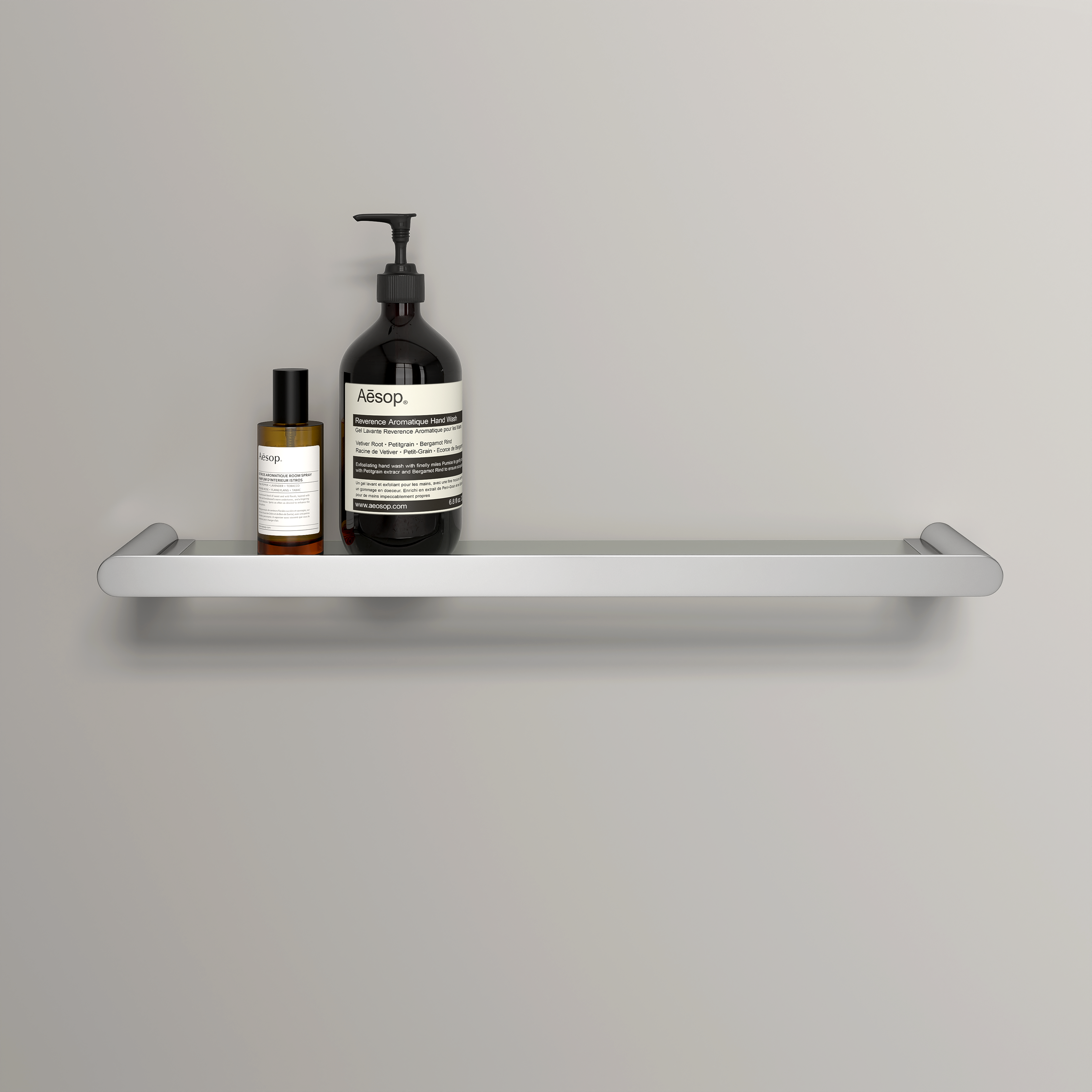 Nuvo Chrome Glass Storage Shelf