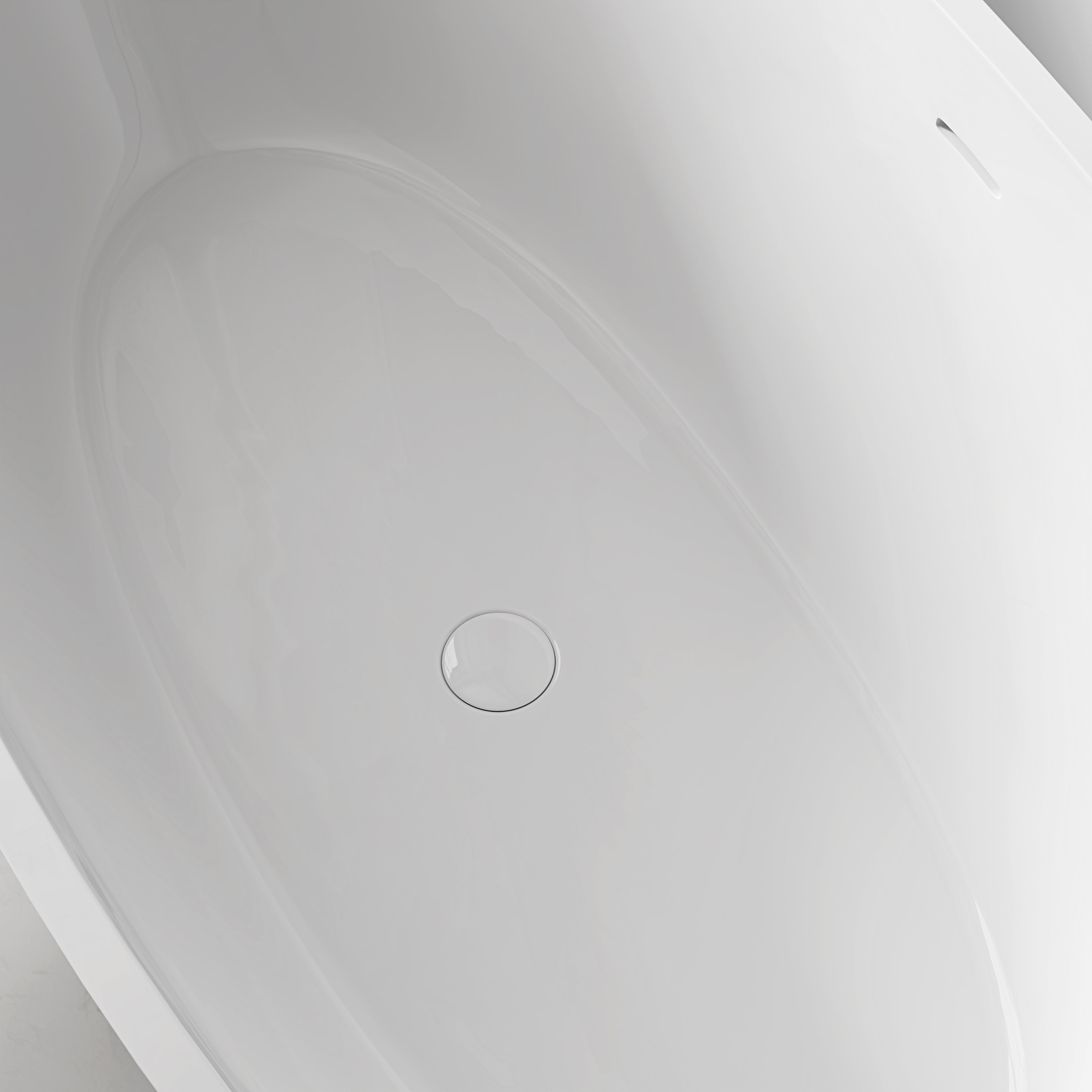 Polished White Bath Waste Cover