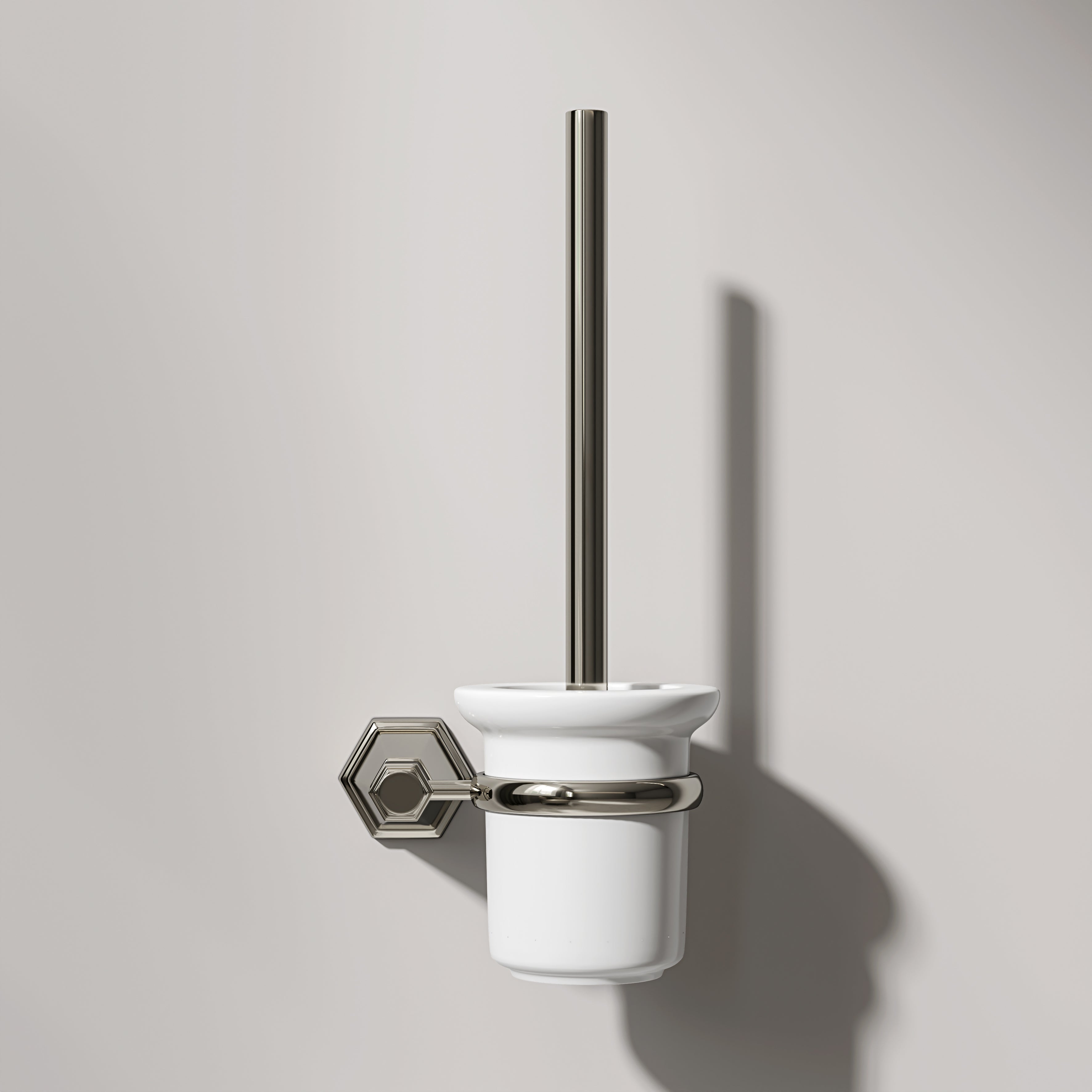 Arlington Polished Nickel Wall Mounted Toilet Brush