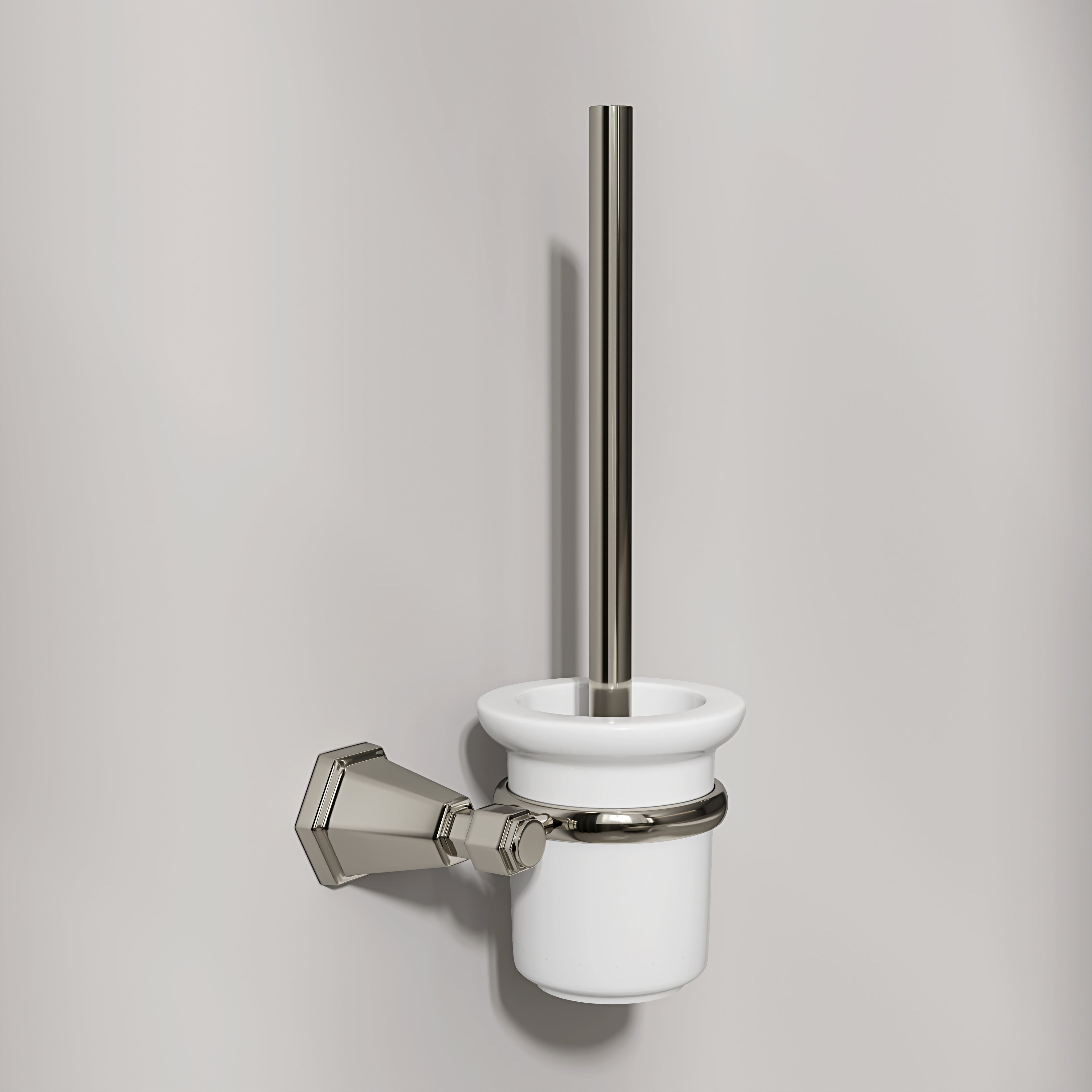 Arlington Polished Nickel Wall Mounted Toilet Brush