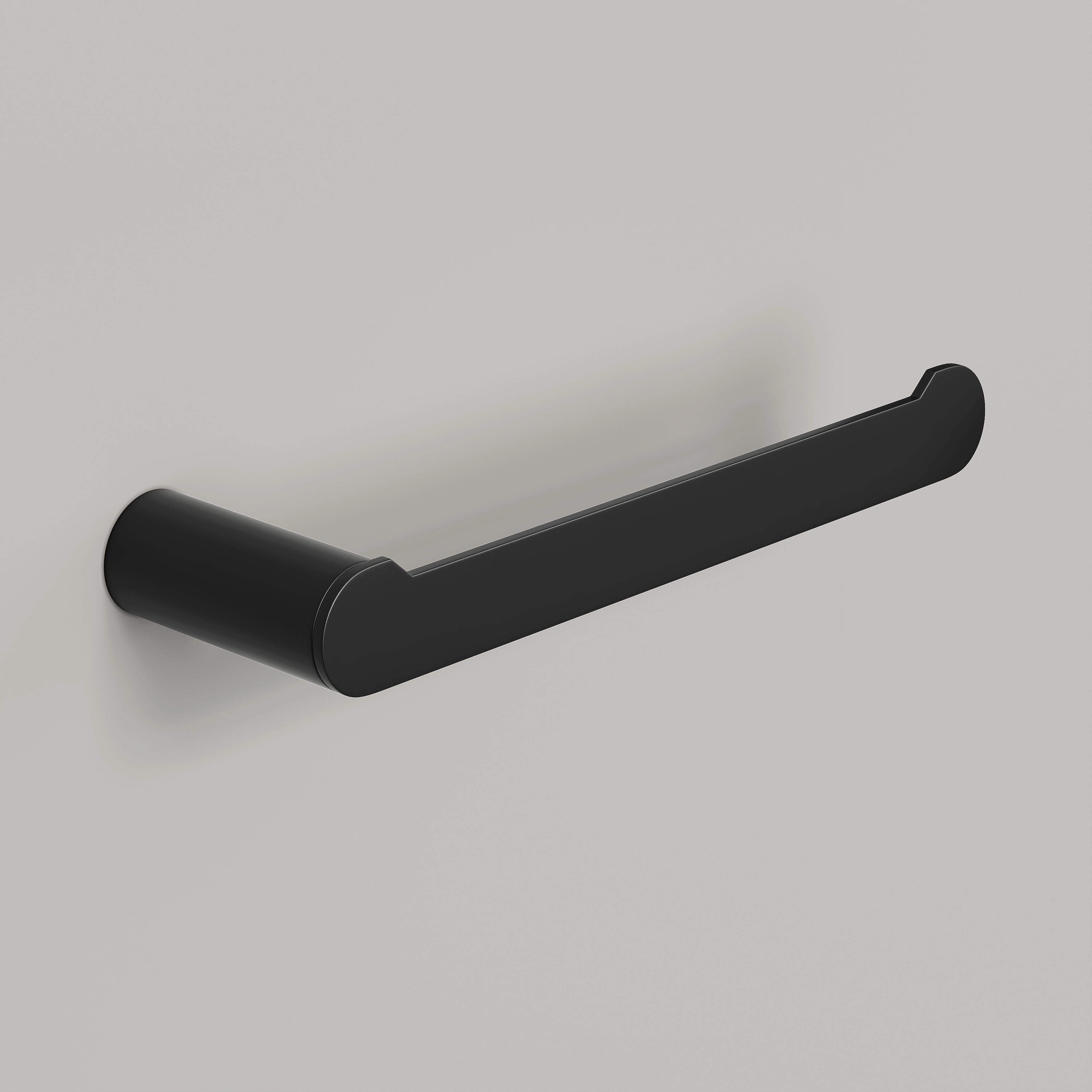 Nuvo Matte Black Towel Bar 210mm